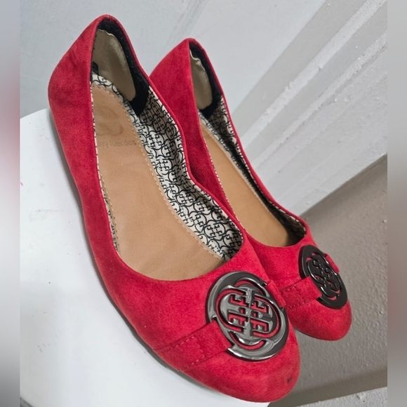 Daisy Fuentes Red Suede Flats Size 6🌴 - Picture 3 of 7